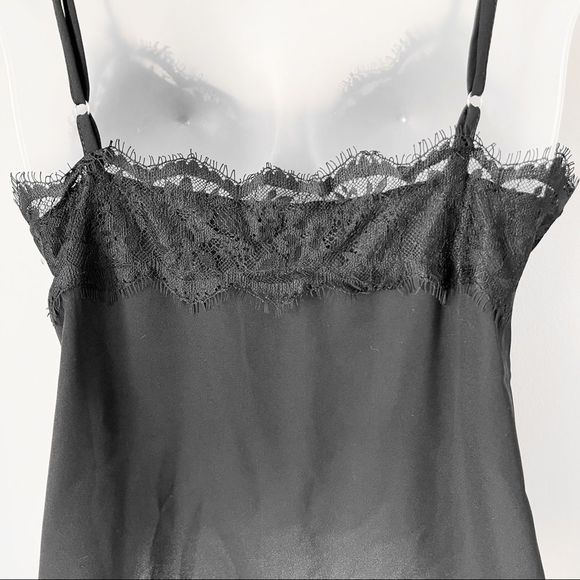 FOREVER 21 | Black Lace Cami Tank with Buttons - Picture 6 of 7